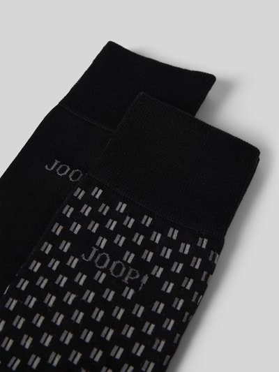 JOOP! Collection Socken mit Logo-Stitching Modell 'JACQUARD' im 2er-Pack Black 2