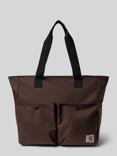 Carhartt Work In Progress Tote Bag mit Label-Patch Modell 'Jake' Mittelbraun 2