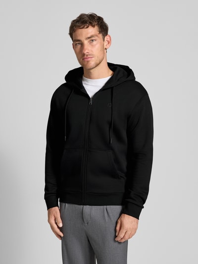 Tom Tailor Denim Regular Fit Sweatjacke aus Baumwoll-Mix BLACK 4