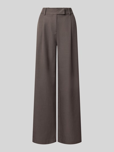 Produktfoto, Weite Hose mit Eingrifftaschen Modell 'LINDA' von ONLY in Braun, weiter Schnitt, glatte Textur, Damen Weite Hose von ONLY