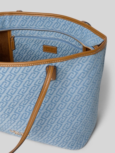 Liu Jo White Tote Bag in Denim-Optik Modell 'Evrim' Hellblau 5