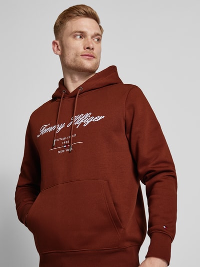 Tommy Hilfiger Hoodie mit Label-Stitching Hellbraun 3