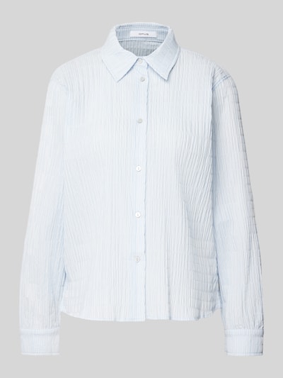 OPUS Regular Fit Hemdbluse mit Smok-Details Modell 'Finnea' Hellblau 2