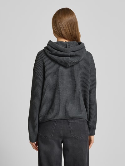 VERO MODA Regular fit gebreide pullover met capuchon, model 'NEAT' Antraciet - 5