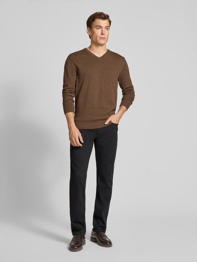 Tom Tailor Regular Fit Strickpullover aus reiner Baumwolle Offwhite 1