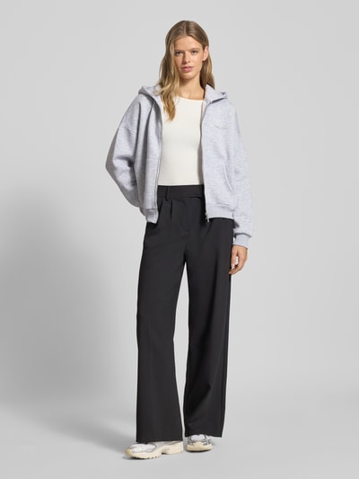 Review Bluza rozpinana oversized z kapturem Jasnoszary melanż 1