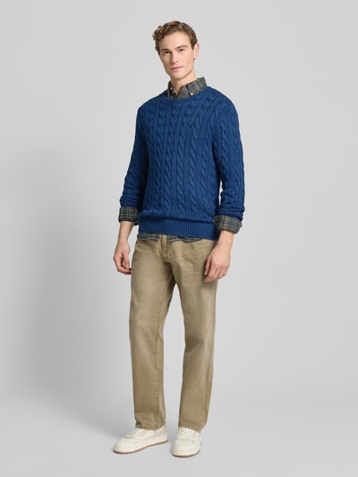 Polo Ralph Lauren Gebreide pullover met labelstitching Marineblauw - 1