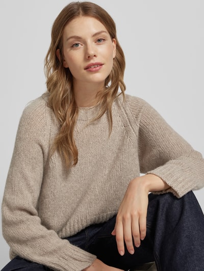 MAX&Co. Strickpullover mit Rundhalsausschnitt Modell 'JOSEF' Sand 3