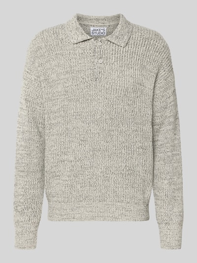 JAKE*S STUDIO MEN Gebreide pullover met polokraag Ecru - 2