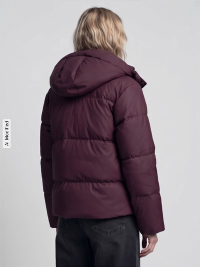 VERO MODA Steppjacke mit abnehmbarer Kapuze Dunkelrot 5