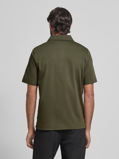 MAERZ Muenchen Slim fit poloshirt met borstzak Olijfgroen - 5