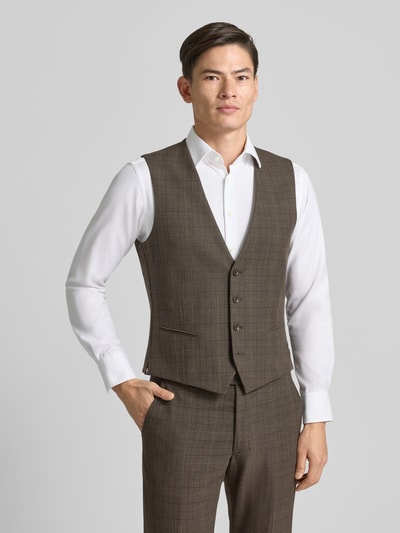 MCNEAL Gilet met V-hals Middenbruin - 4