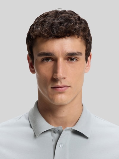BOSS Orange Regular Fit Poloshirt aus Baumwoll-Mix Modell 'Passenger' Eisblau 3