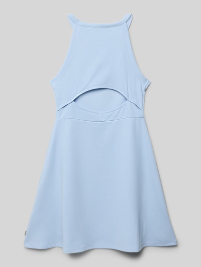 Garcia Knielanges Kleid mit Rundhalsausschnitt und Label-Detail Bleu 3