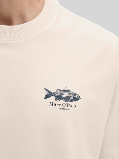 Marc O'Polo Loose Fit T-Shirt aus reiner Baumwolle mir Rücken-Print Offwhite 3