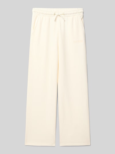 Guess Spodnie dresowe z elastycznym ściągaczem Écru 1