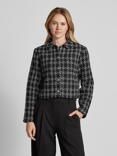 Vero Moda Tweed Jacke mit Zierknöpfen Black 4