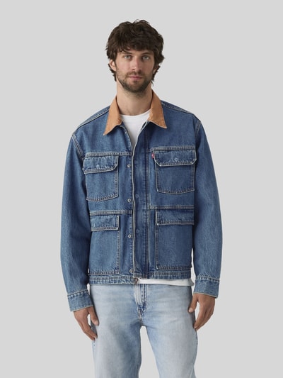Levi's® Relaxed Fit Jeansjacke aus reiner Baumwolle mit Cord-Kragen Jeansblau 3