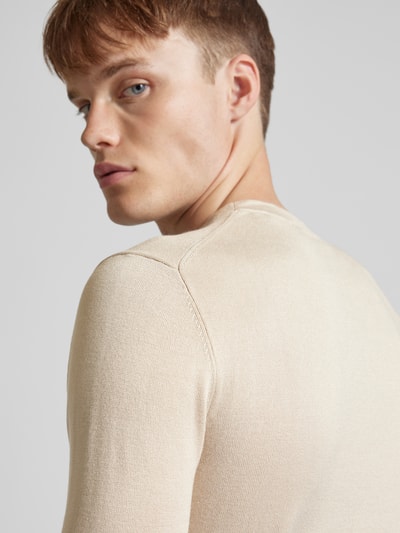 Only & Sons Gebreide pullover met ronde hals, model 'WYLER LIFE' Beige - 3