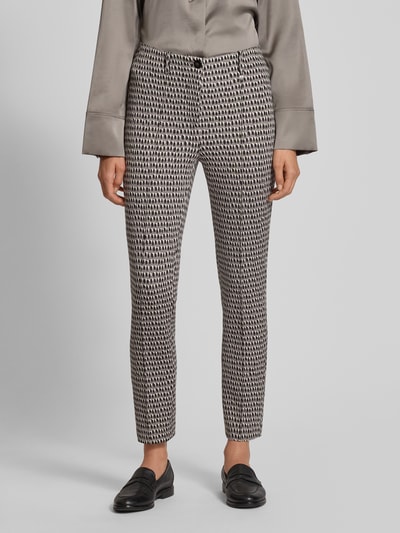 Marc Cain Spodnie materiałowe z zapięciem na guzik i zamek błyskawiczny Średnioszary 4