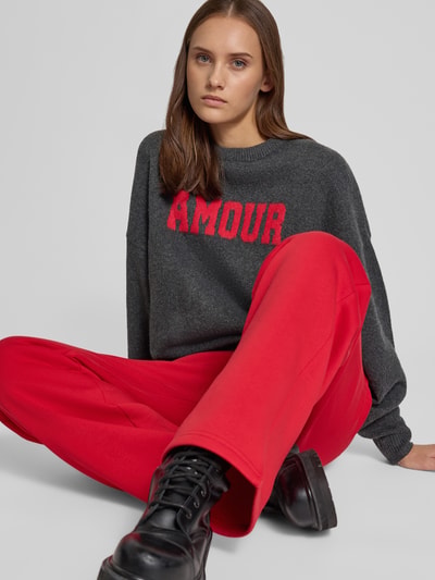 REVIEW regular fit trui in brei-look Antraciet gemêleerd - 3