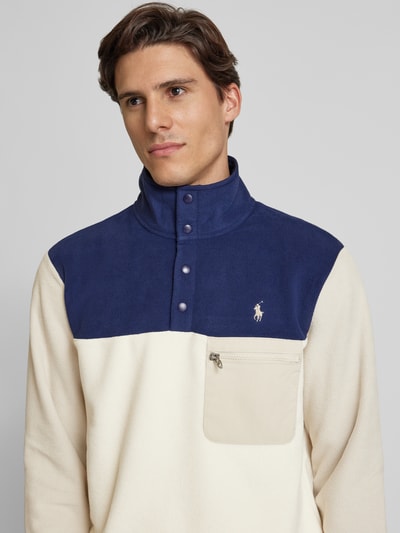 Polo Ralph Lauren Fleecepullover met borstzak Offwhite - 3