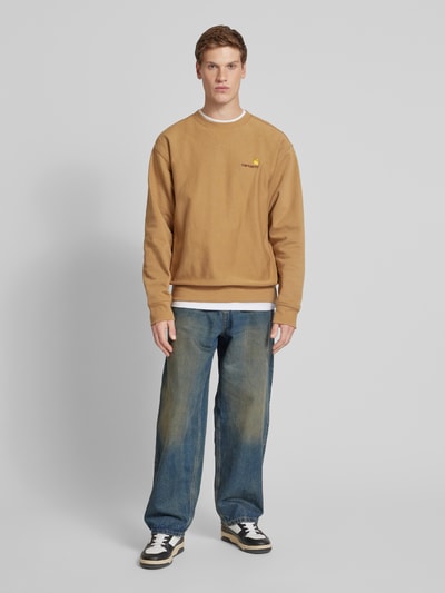 Carhartt Work In Progress Sweatshirt mit gerippten Abschlüssen Beige 1