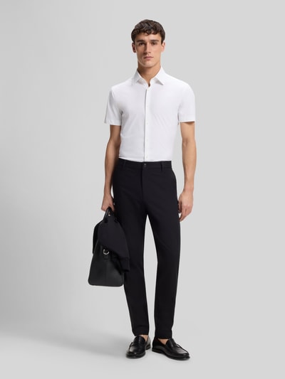 BOSS Slim Fit Businesshemd mit kurzem Arm Modell 'P-HANK-K-SH-262' Weiss 1
