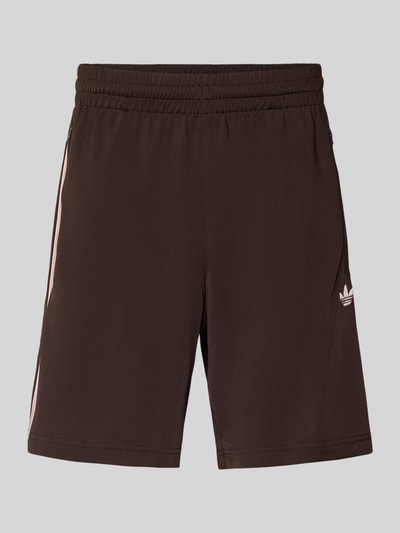 adidas Originals Regular Fit Sport-Shorts mit Kontraststreifen Modell 'FIREBIRD' Dunkelbraun 2