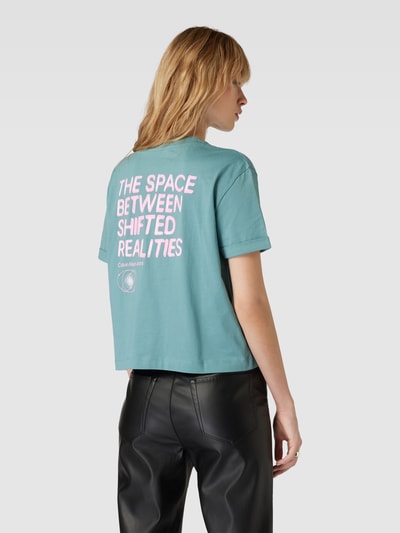 Calvin Klein Jeans T-shirt met motief- en labelprint, model 'FUTURE FADE' Rietgroen - 5