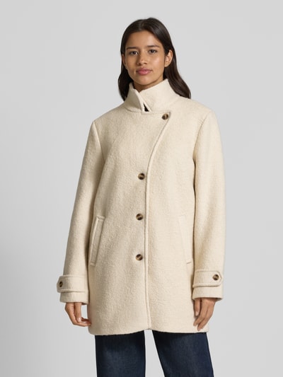 ICHI Relaxed fit lange jas van wolmix, model 'Tipa' Offwhite - 4