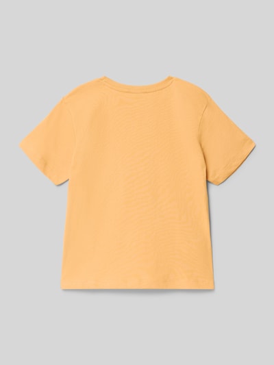 Produktfoto, Regular Fit T-Shirt mit Motiv-Print von Mayoral aus reiner Baumwolle in Gelb mit Rundhalsausschnitt, Rückenlänge 45 cm in Größe 116