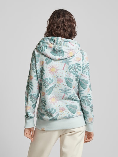 Ragwear Hoodie met all-over motiefprint, model 'Gripy' Lichtturquoise - 5