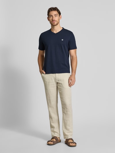 Lerros T-shirt z dekoltem w serek Czarny 1