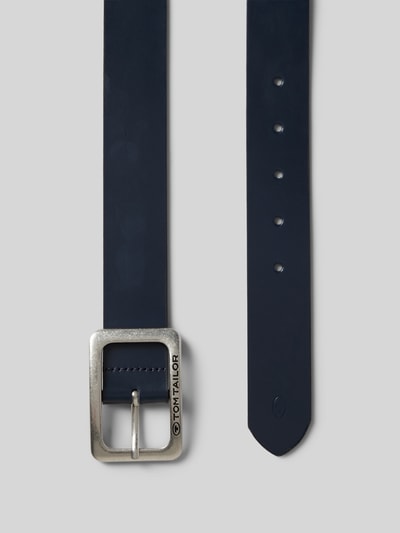 Tom Tailor Leren riem in effen design, model 'EVE' Donkerblauw - 3