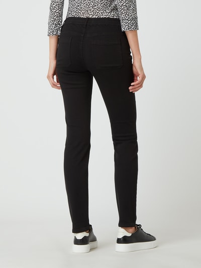 Marc O'Polo Slim fit mid waist broek met stretch  Zwart - 5