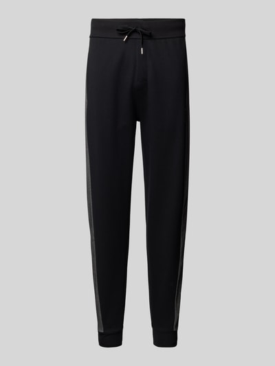 BOSS Tapered fit sweatpants met tunnelkoord, model 'Tracksuit' Zwart - 2