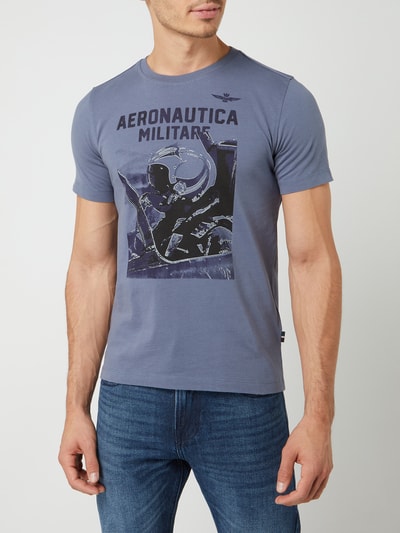 Aeronautica Militare T-shirt z nadrukiem Grafitowy 4