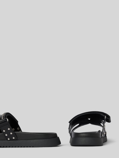 Steve Madden Slides aus Leder mit Ziernieten Modell 'MISSILE' Black 2
