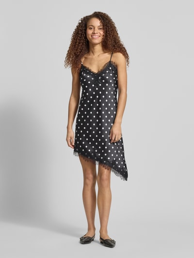 ONLY Tailliertes Satinkleid mit Spitze Modell 'BELLA' Black 1