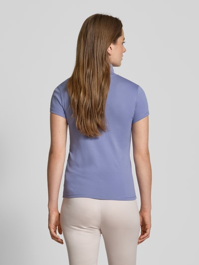 Marc Cain T-Shirt aus Baumwoll-Elasthan-Mix mit Rollkragen Lavender 5