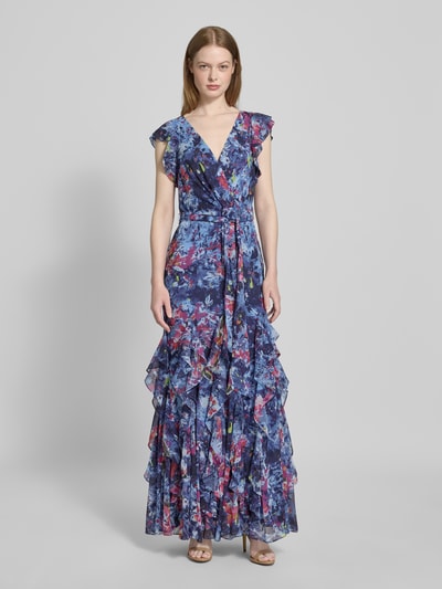 Lauren Ralph Lauren Sukienka wieczorowa z dekoltem w serek model ‘VIKRANA’ Niebieski 4
