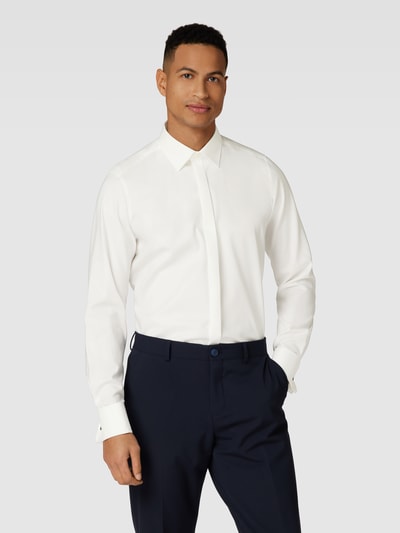 OLYMP Level Five Slim fit smokingoverhemd met stretch Ecru - 4