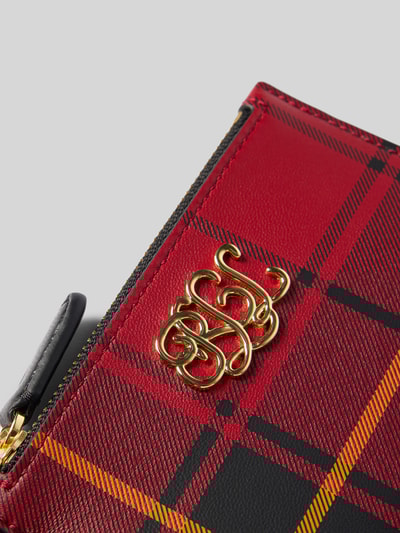 Lauren Ralph Lauren Geldbeutel aus Schafsleder mit Karabiner Bordeaux 2
