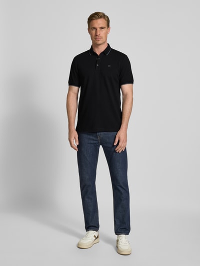 s.Oliver RED LABEL Regular Fit Poloshirt aus Baumwoll-Mix Black 1