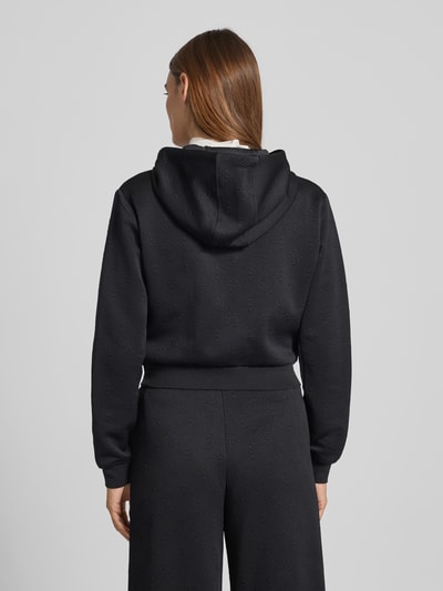 Guess Activewear Sweatjack met capuchon, model '3D PEONY' Zwart - 5