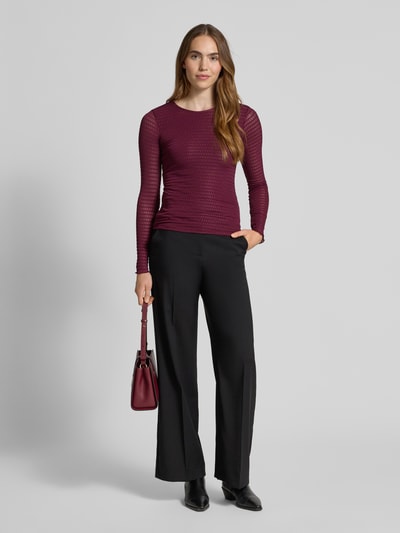 Vila Longsleeve mit Rundhalsausschnitt Modell 'LARINE' Pflaume 1