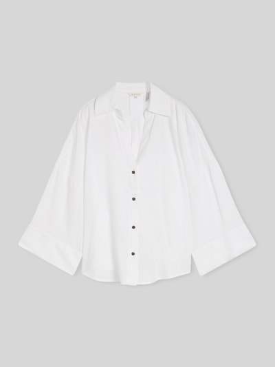 Tom Tailor Oversize Bluse aus Leinen-Viskose-Mix Weiss 2