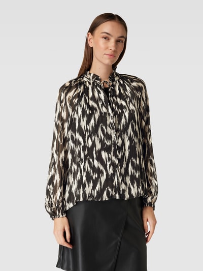 Neo Noir Blouse met veters, model 'Cobie Cheer Vibe' Zwart - 4