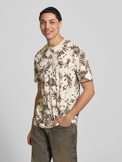 ONLY & SONS Regular Fit T-Shirt aus reiner Baumwolle Modell 'PERRY' Dunkelbraun 4